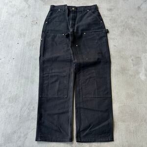 Vintage Y2K Carhartt black double knee work wear carpenter pants